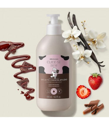 Увлажяющий лосьон Cuide se Bem Chocolatudo (Шоколад с клубникой)